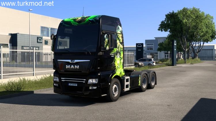 ETS2 - Man Tgx Euro 6 Skull Skin (1.58) kapak görseli