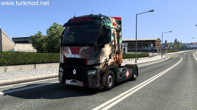 ETS2 - Renault T Templari Skin (1.58) kapak görseli