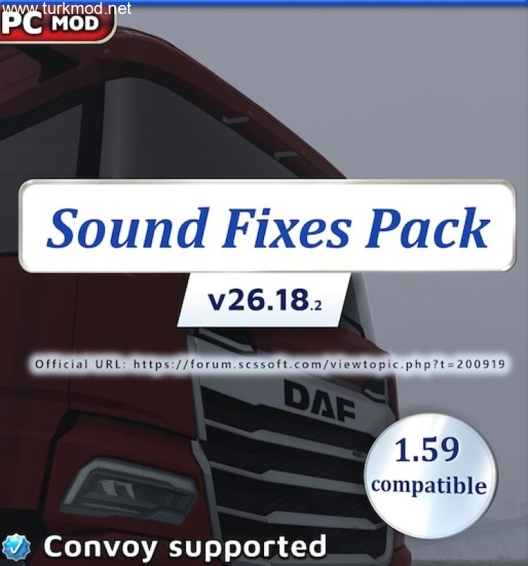 ETS2 - Ses Düzeltme Paketi Modu (1.59) / v26.18.2 kapak görseli