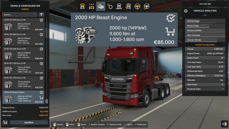 ETS2 - 2000 HP Beast Motor (1.58 - 1.60) - modu