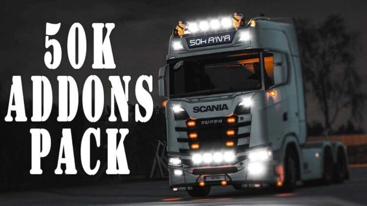 ETS2 - 50K Eklenti Paketi Süper Işıklar (1.59) - modu