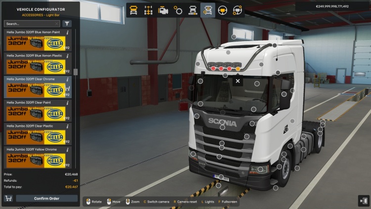 ETS2 - Abasstreppas Hella Lamba Seti (1.60) - modu