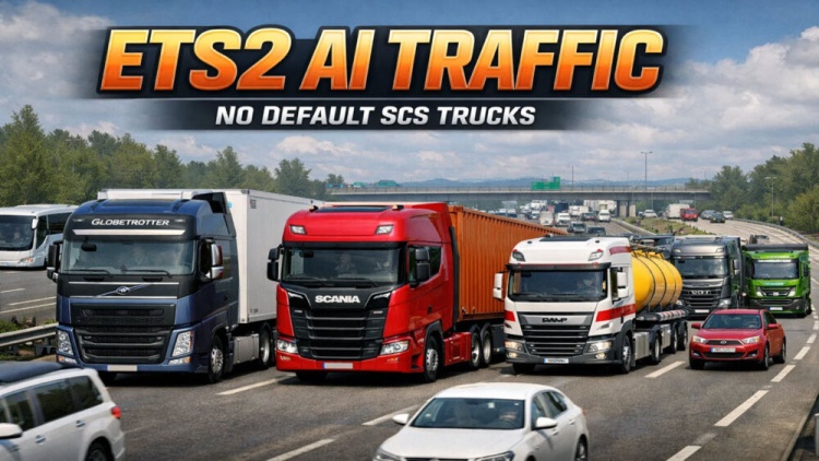ETS2 - AI Trafiği: Varsayılan Olmayan SCS Kamyonları (1.60) - modu