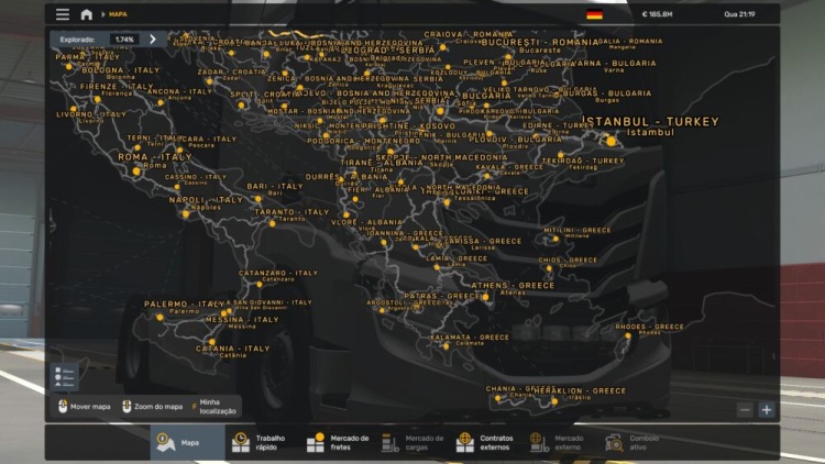 ETS2 - Ülke Bilgisi Bulunan Tüm Şehirler (1.61) - modu