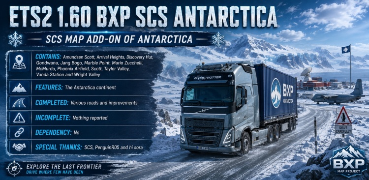 ETS2 - BXP SCS Antarktika (1.60) - modu