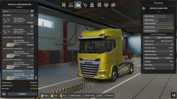 ETS2 - CAT C15 Çift Turbo Gerçek Motor Paketi (1.000 - 1.450) - modu