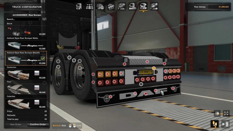 ETS2 - DAF XF Holland Style Arka Tampon (1.60) - modu