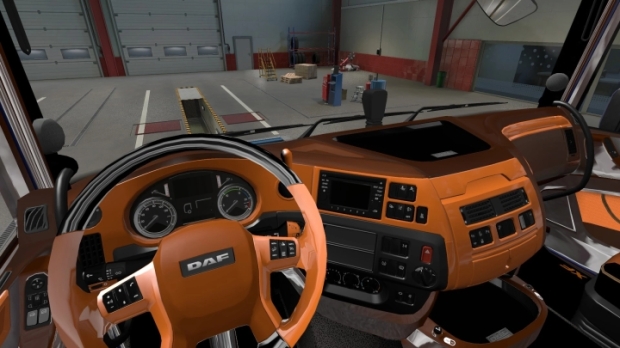 ETS2 - DAF XF E6 Turuncu İç Mekan - modu