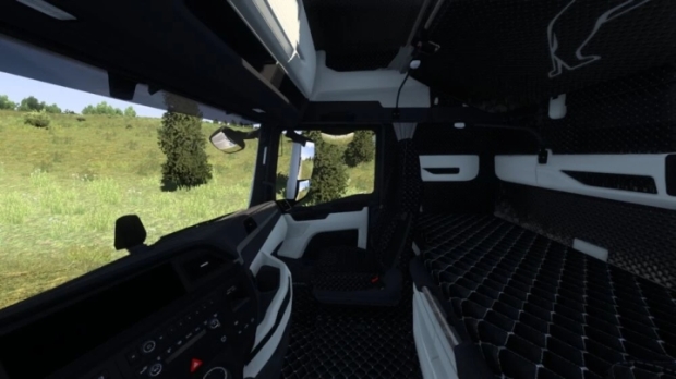 ETS2 - MAN 2020 Siyah Elmas Desenli İç Mekan - modu