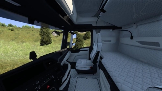 ETS2 - MAN 2020 Beyaz Elmas Desenli İç Mekan - modu
