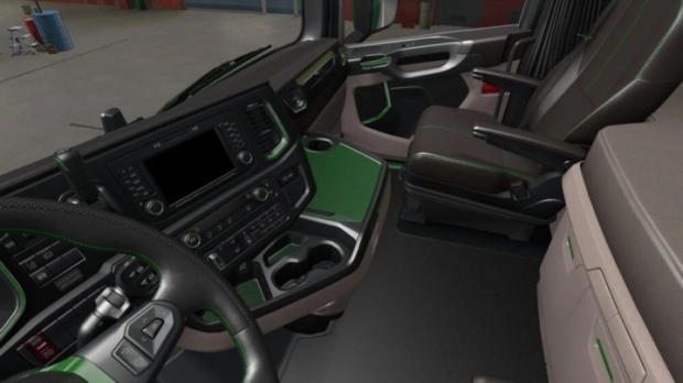 ETS2 - Scania 2016 S & R Siyah - Yeşil İç Mekan - modu