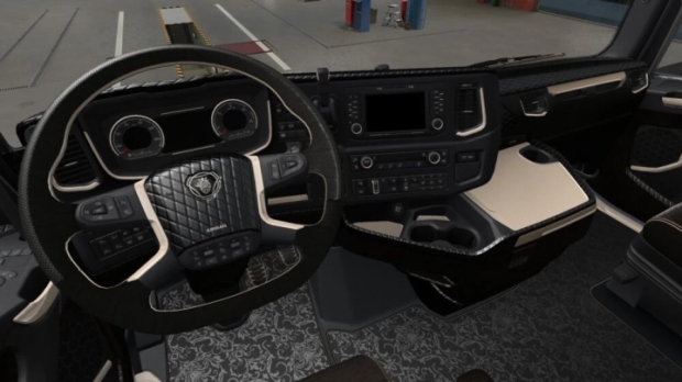 ETS2 - Scania 2016 S & R Siyah Lux İç Mekan - modu