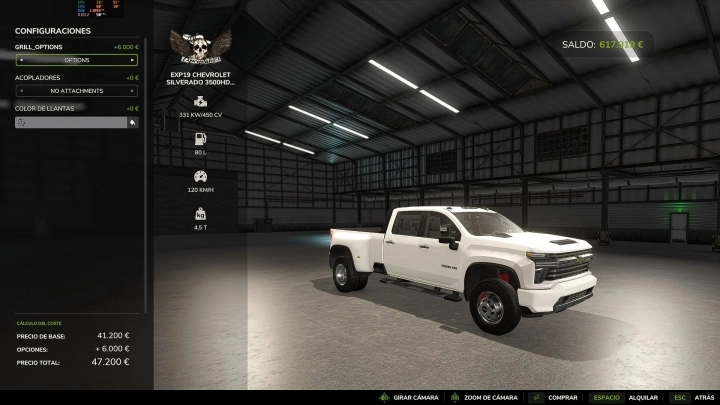 FS25 - Chevrolet Silverado 2500 2020 (1.200) - modu