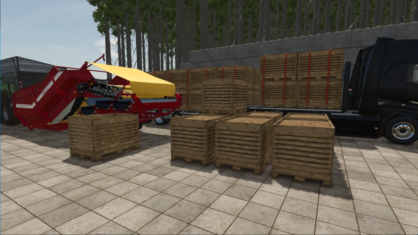 FS25 - Otomatik Palet İstifleme Özelliğine Sahip Grimme Alım Haznesi - modu
