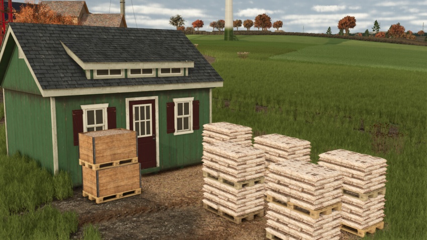 FS25 - İşlenmiş Ağaç Yongaları, Talaş Fabrikası ve Yakıt Üretim Paketi - modu