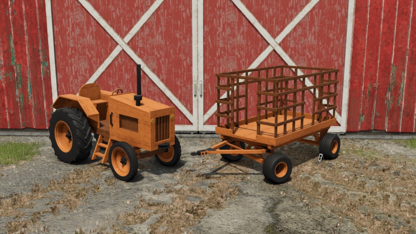 FS25 - Ahşap Traktör Seti (1.50) - modu
