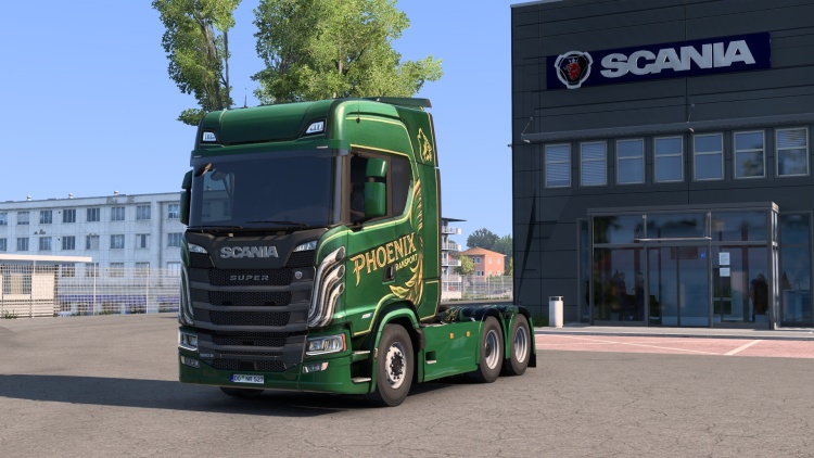 ETS2 - Scania için Yeşil Phoenix Boyama (1.60 - 1.35) - modu