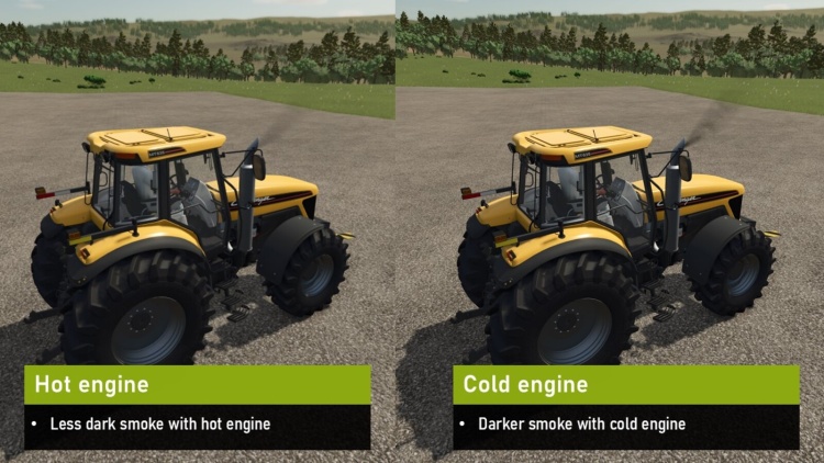 FS25 - Geliştirilmiş Egzoz Efektleri - modu