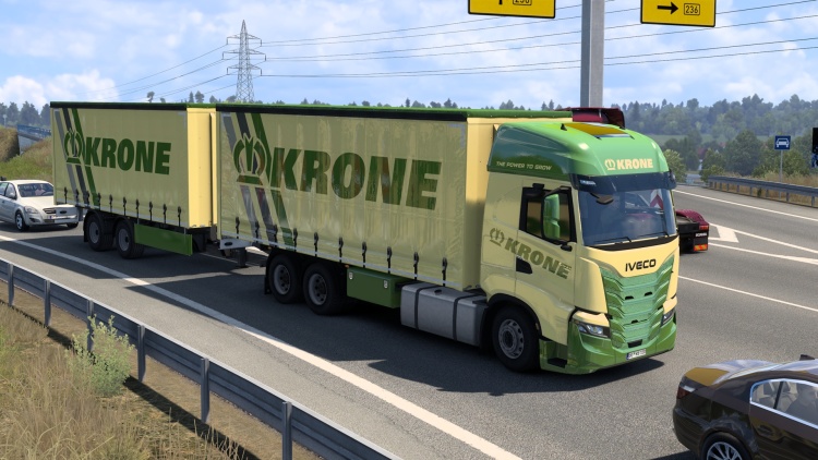 ETS2 - Iveco S-Way Krone Tandem Trafik Görünüm Paketi (1.60) - modu