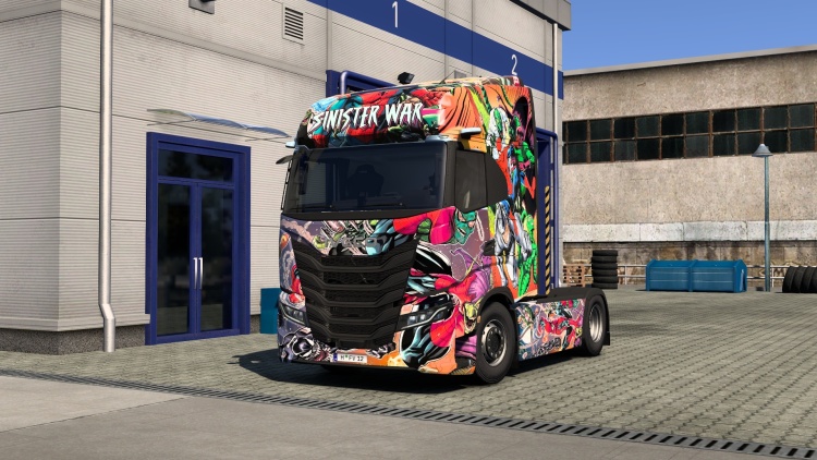 ETS2 - Iveco S-Way Spiderman Görünümü (1.58) kapak gorseli