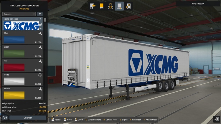 ETS2 - Krone Profi Liner 8K XCMG XCA4000 Kaplama (1.61) - modu