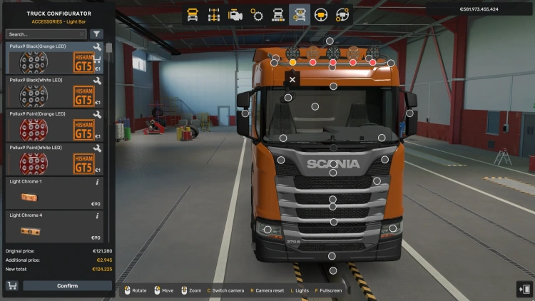 ETS2 - Ledson Pollux 9 LED Lamba (1.59) - modu
