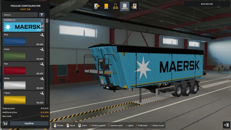 ETS2 - Maersk Wielton Bulk Master Skin (1.59) - modu