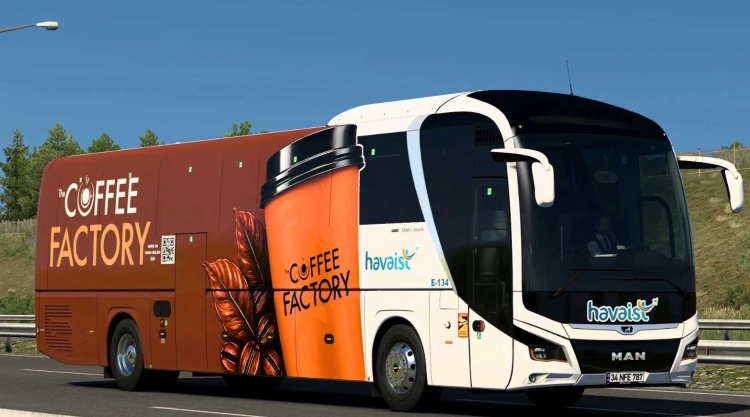 ETS2 - Erkek Aslanlar Koçu Havaist’in The Coffee Factory Görünümü (1.59) - modu