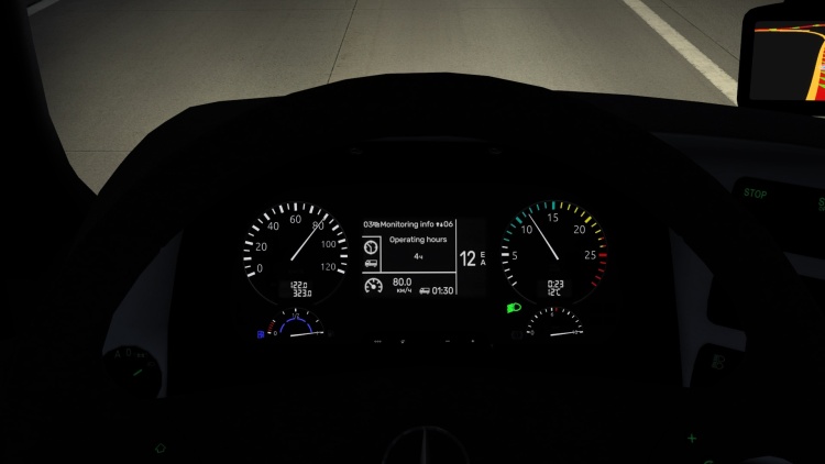 ETS2 - Mercedes-Benz Actros MP3 Geliştirilmiş Gösterge Paneli (1.59) - modu
