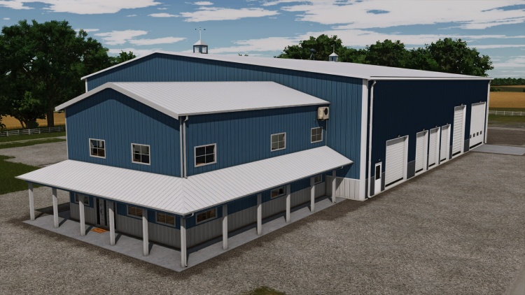 FS25 - Ofisli, Yerleştirilebilir Amerikan Ortabatı Tarzı Dükkan - modu