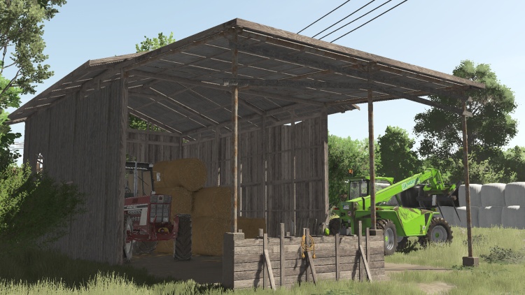 FS25 - Yerleştirilebilir Balya Barakası - modu