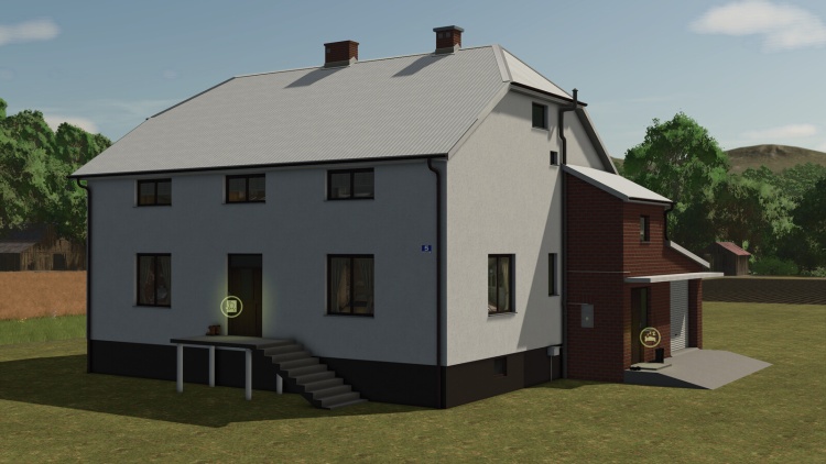FS25 - Yerleştirilebilir Büyük Beyaz Çiftlik Evi - modu