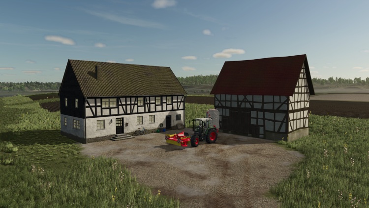 FS25 - Yerleştirilebilir Eski Ahşap Çerçeveli Ev - modu