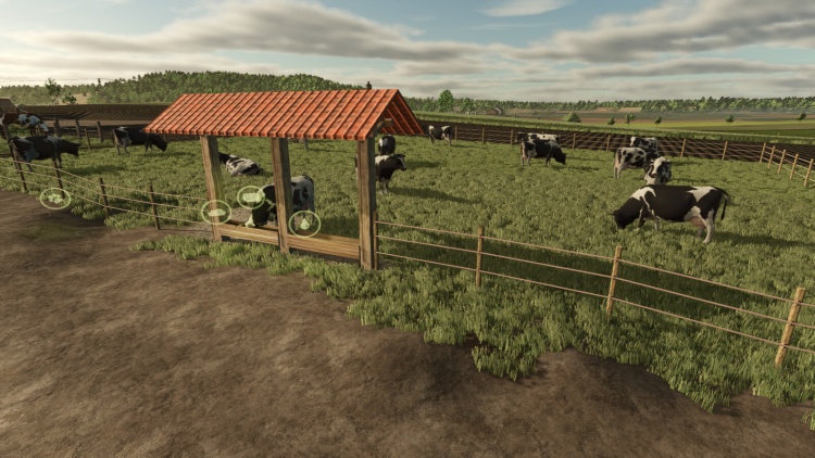 FS25 - İnekler ve Atlar İçin Yerleştirilebilir Küçük Otlak - modu