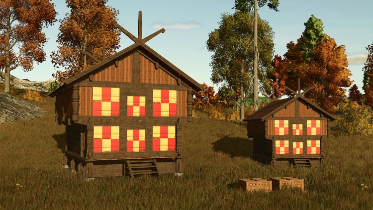 FS25 - Yerleştirilebilir Ahşap Arı Kovanı - modu