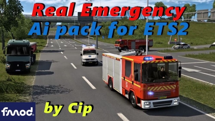 ETS2 - Real Emergency Ai Pack Temel Sürümü (1.60) - modu