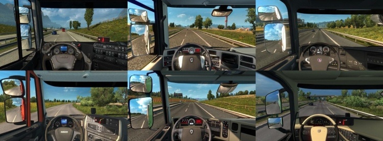 ETS2 - Tüm Kamyonlar İçin Gerçek İç Mekan Kameraları (1.60) - modu