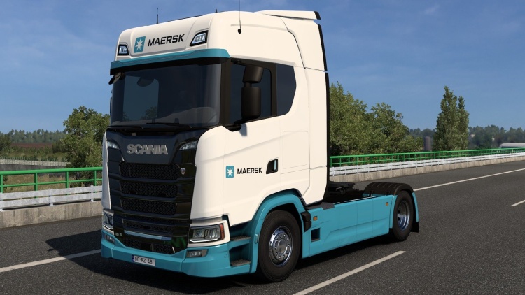 ETS2 - Scania S BEV 8K Maersk Görünümü (1.59) - modu