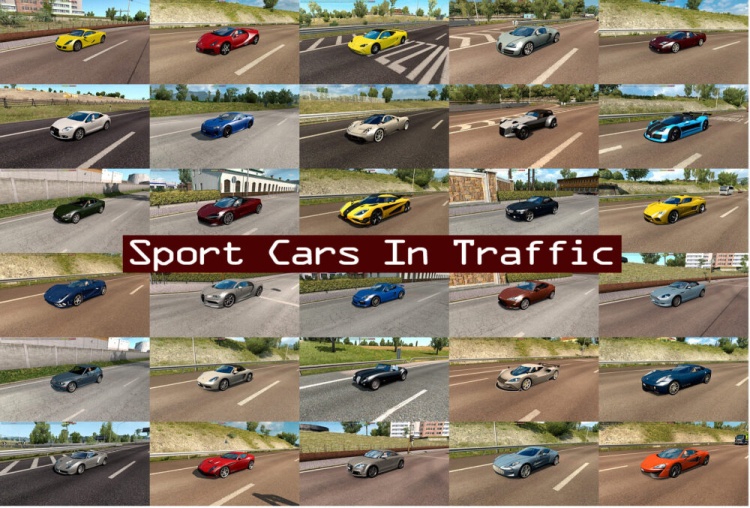 ETS2 - Spor Otomobiller Trafik Paketi (1.60) - modu