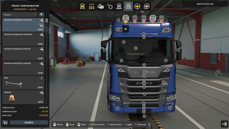 ETS2 - Strands Skyload Light 9 LED Paketi (1.59) - modu