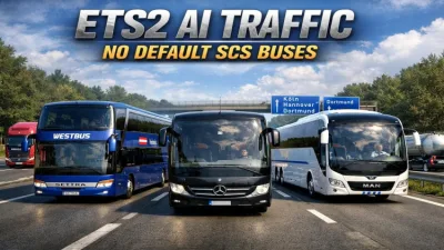 ETS2 - AI Trafiği: Varsayılan Olmayan SCS Otobüsleri (1.60) - modu
