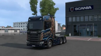 ETS2 - Scania için Mavi Phoenix Boyama Tasarımı (1.60 - 1.35) - modu