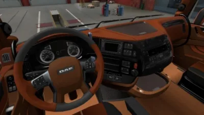 ETS2 - DAF XF Euro 6 Kahverengi-Siyah İç Mekan - modu