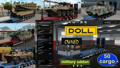 ETS2 - Ownable Doll Panther Römorku için Askeri Eklenti (1.57) - modu