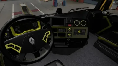 ETS2 - Renault T Siyah ve Sarı İç Mekan - modu
