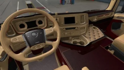 ETS2 - Scania 2016 S & R Bordo Bej İç Mekan - modu