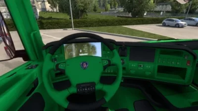 ETS2 - Scania R 2009 Siyah ve Yeşil İç Mekan - modu