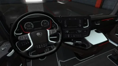 ETS2 - Scania S & R Siyah - Beyaz İç Mekan - modu