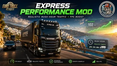 ETS2 - Express Performance Mod: Gerçekçi Yoğun Saat Trafiği + FPS Artışı (1.60) - modu