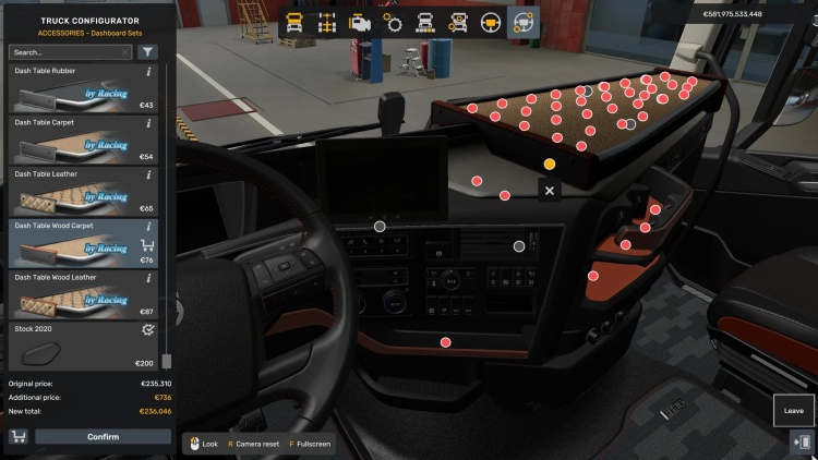 ETS2 - Kamyon Masaları Paketi (1.60) - modu